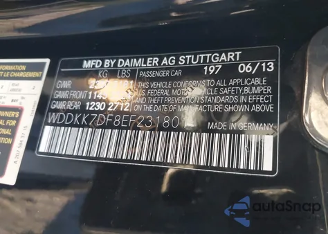 2014 Mercedes-Benz E 550 из США, поврежденный, VIN WDDKK7DF8EF231801